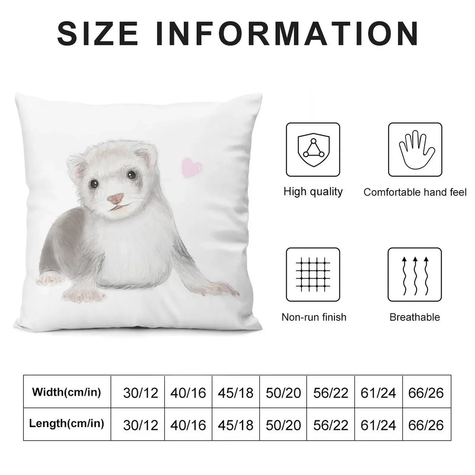 Ferret Love Throw Pillow Rectangular Cushion Cover autumn pillowcase Cushion Cover For Sofa pillow