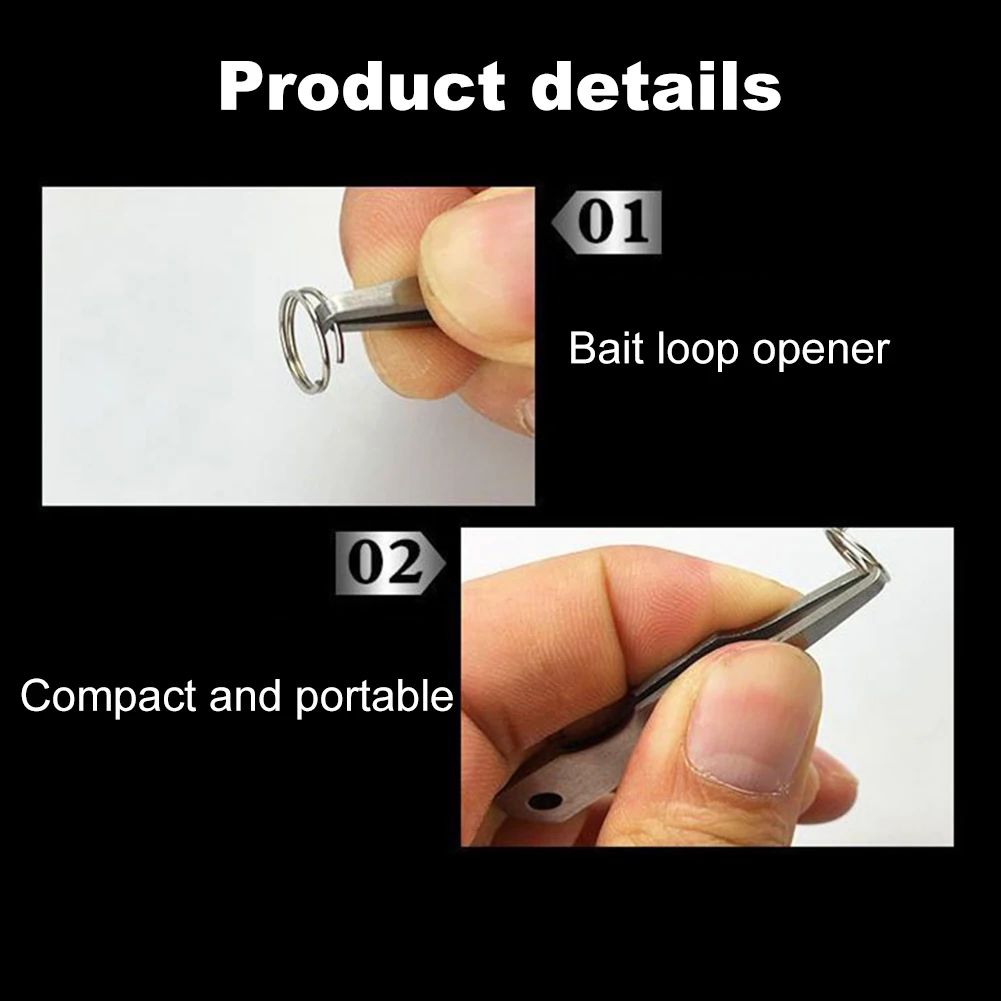 Angelschnur Pinzette Cutter Schnell Split Ringe Opener Anti Slip Haken Auge Reiniger Edelstahl Köder Ringe Opener Angeln Werkzeug