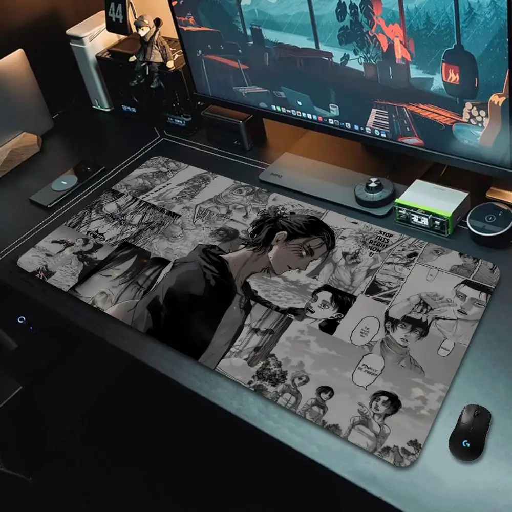 

Attack On Titan Mouse Pad Xxl Gaming Accessories Keyboard Large Rubber Desk Mat Anime Computer Carpet Pc Gamer Non-slip Mousepad