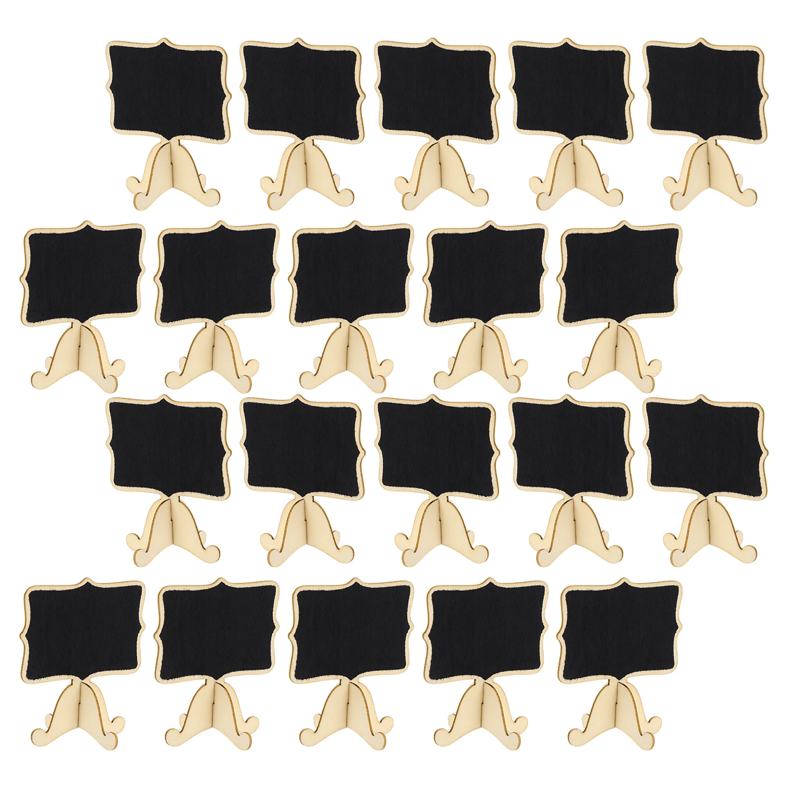 

20pcs Mini Chalkboards Wooden Blackboards Erasable Reusable Message Board Decor Craft Supplies Office Wedding Gifts