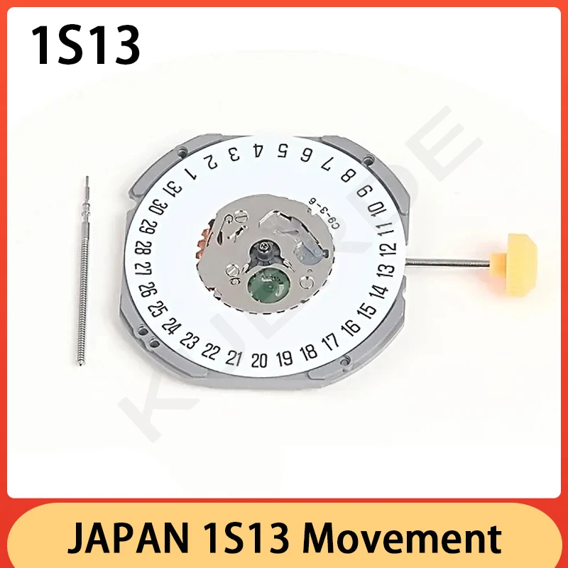 Venda quente japão 1s13 data em 6/3 movimento de quartzo novo movimento de relógio 1s13 com bateria e haste reparação e peças de reposição