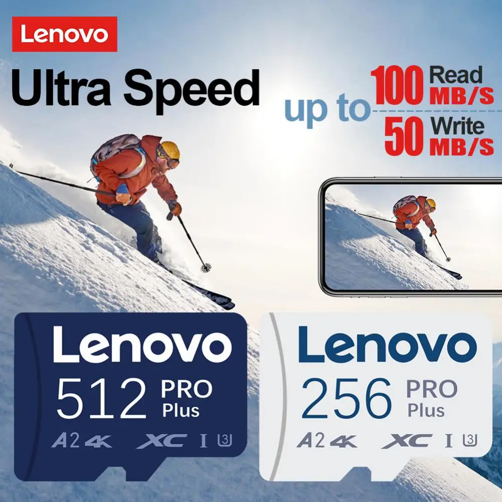 Lenovo การ์ดหน่วยความจำ2TB 128GB Class 10 V30 TF 1TB Mini SD การ์ด512GB ความเร็วสูงไมโคร TF SD การ์ด256GB สำหรับ Nintendo SWITCH