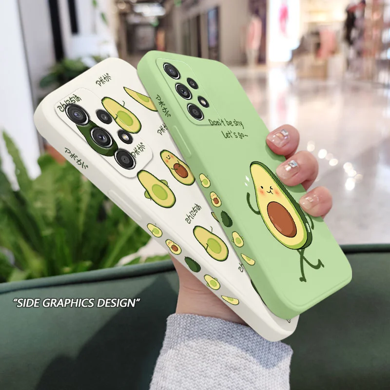 Avocado Family Case For Samsung A73 A53 A33 A23 A24 A16 A06 A15 A25 A35 A55 A13 A03 A03S A72 A52 A32 A04 A22 A04S 4G 5G Cover