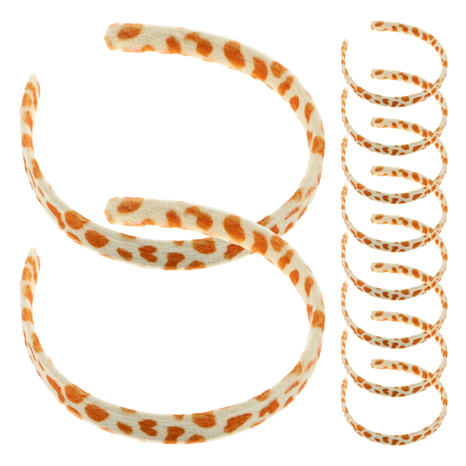 

10 Pcs Headband Material Cloth Covered Accessories Light Brown Plastic Animal Thin Headbands