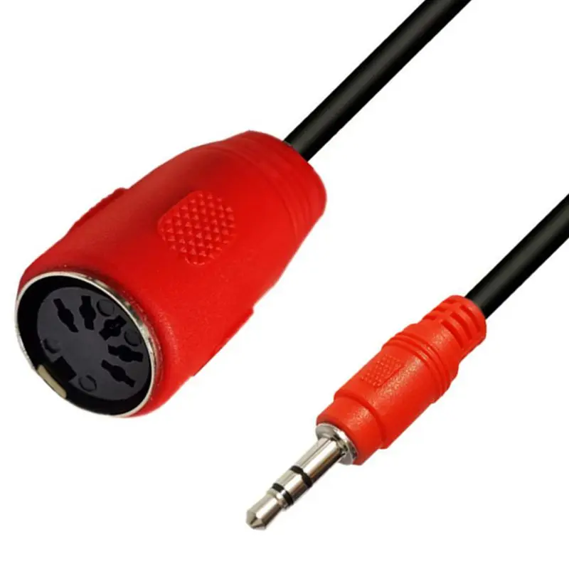 90 ° łokieć MIDI do TRS 3.5mm męski do 5Pin żeński wtyk Audio do MIDI kabel Adapter Audio 0.5M