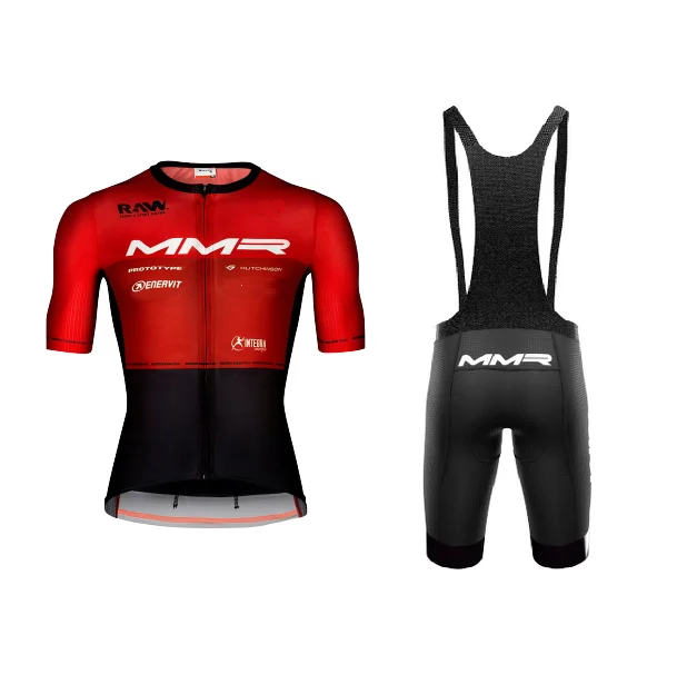 

LASER CUT 2023 MMR FACTORY RACING TEAM RED SHORT SLEEVE CYCLING JERSEY SUMMER CYCLING WEAR ROPA CICLISMO+BIB SHORTS