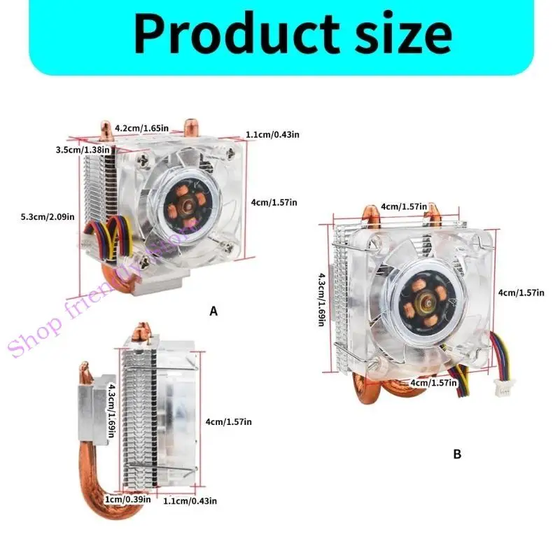 594a kipas pendingin aluminium yang efisien untuk papan 5b 5b kipas pendingin warna -warni instalasi mudah vertikal/horizontal