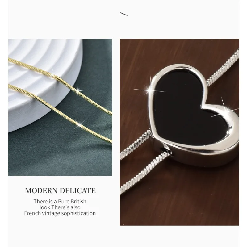 High-end knitted chain tassel necklaces, jewelry and accessories, heart-shaped pull-out high-end accessory pendants for women