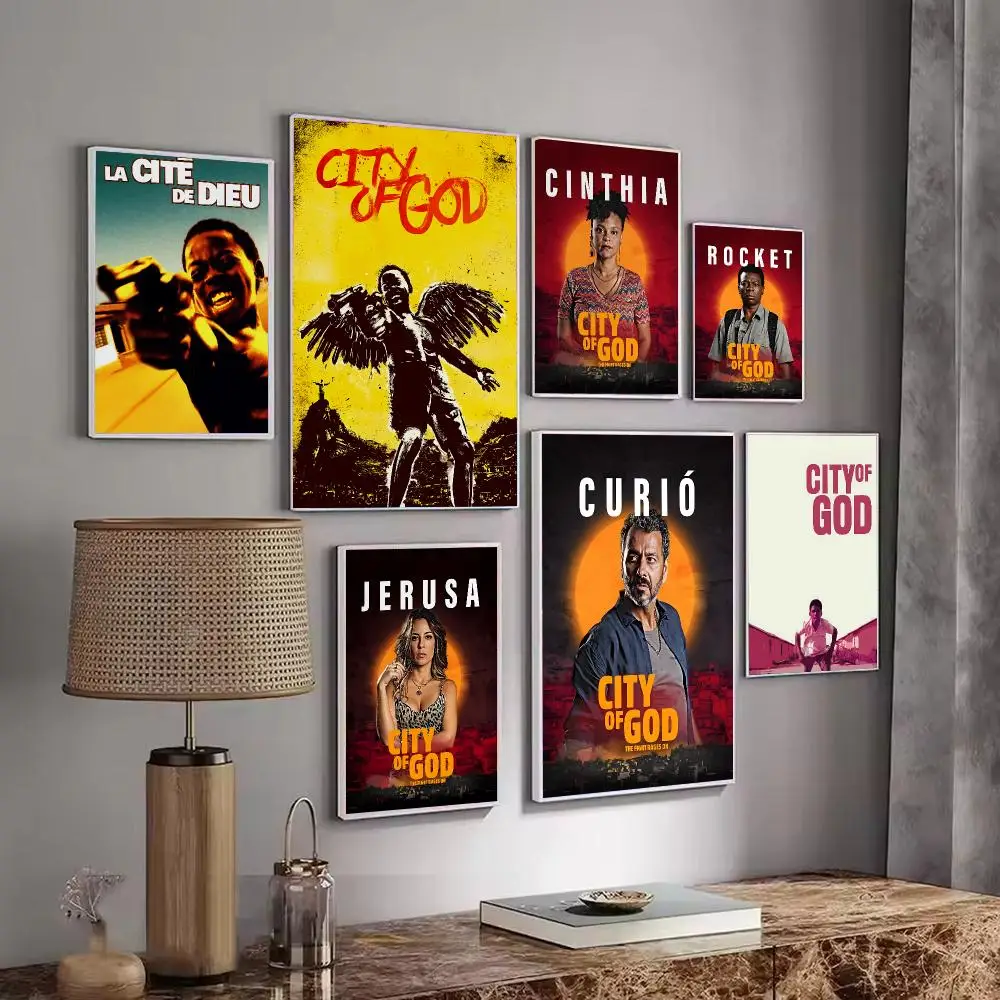 Movie C-City Of G-God Poster Wall Art Print Sticker for Bedroom Living Room Dorm Office Modern Home Decor