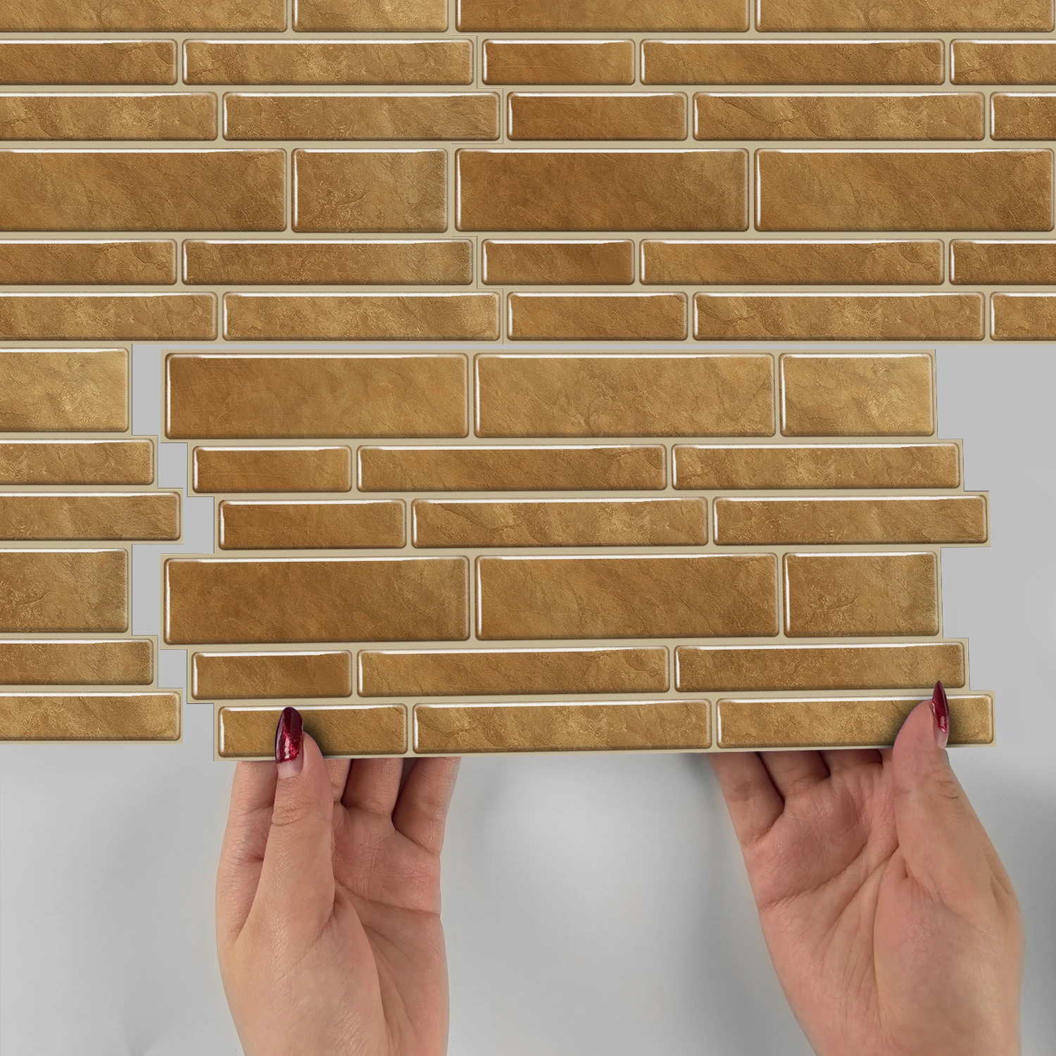 

Peel and Stick Backsplash Tiles, Self-Adhesive 3D Subway Tile Stickers for Kitchen Bathroom (6/12/24/48 PCS)
