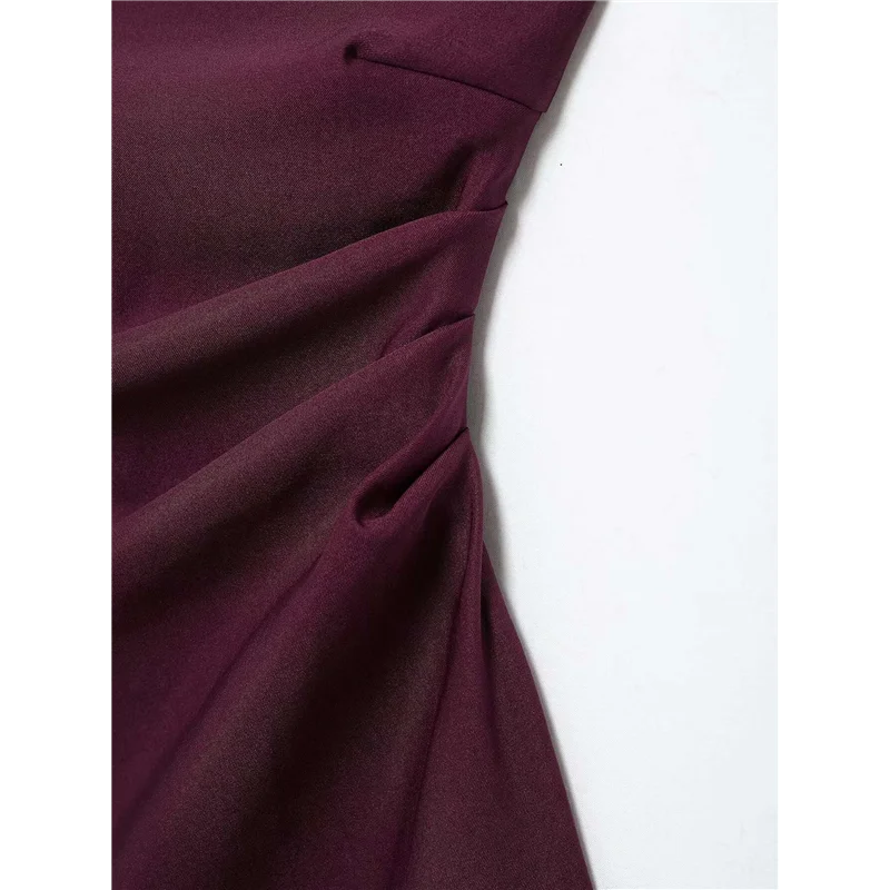 

【SEE】Womens Summer Tube Tops 2025 Trendy Strapless Ruched Going Out Tops Outfits Asymmetrical Bandeau Shirts