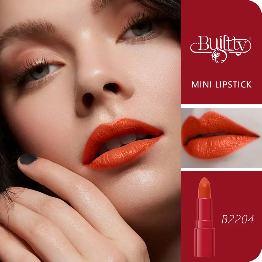 High Quality Vegan Matt Lipstick Style Orange Shimmer Lipstick Matte Nude Color Waterproof 24h Long Lasting Original Bulk