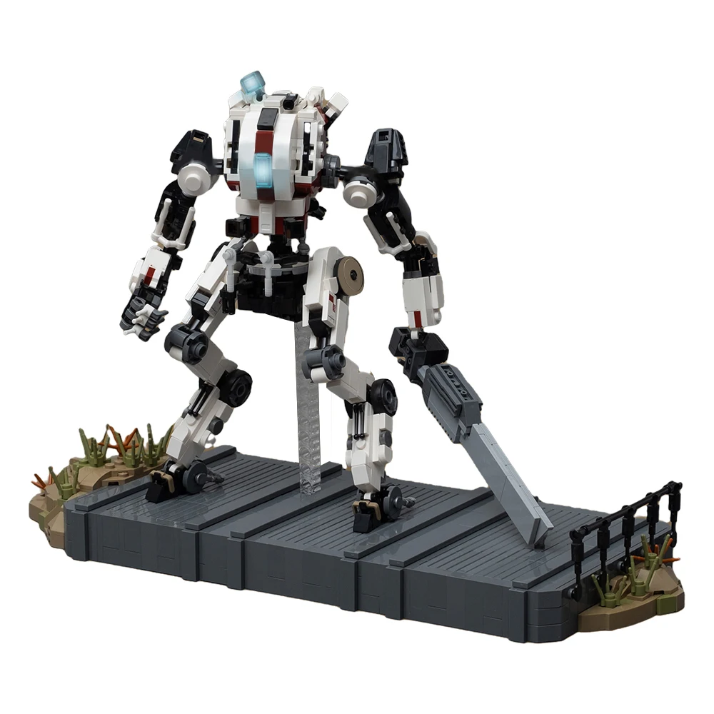 

Ronin Class Titan MOC Building Blocks, Fast Attack Stryder Mech with Sword and Poseable Joints, Detailed Robot Model for Fans