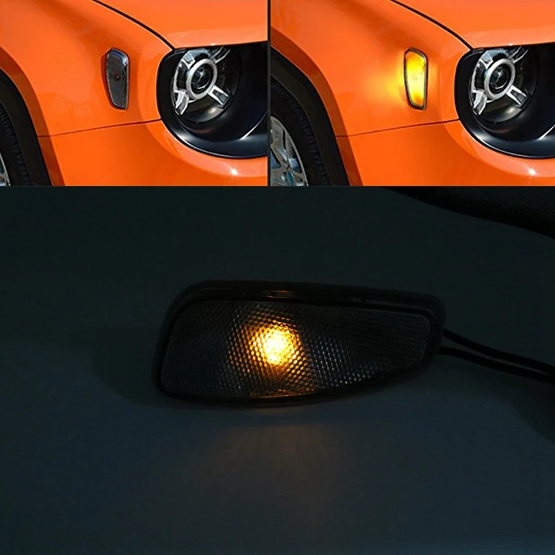 Car Side Reflection Warning Turn Signal Light Lamp Front Turn Signals Light For Jeep Renegade 2014-2017