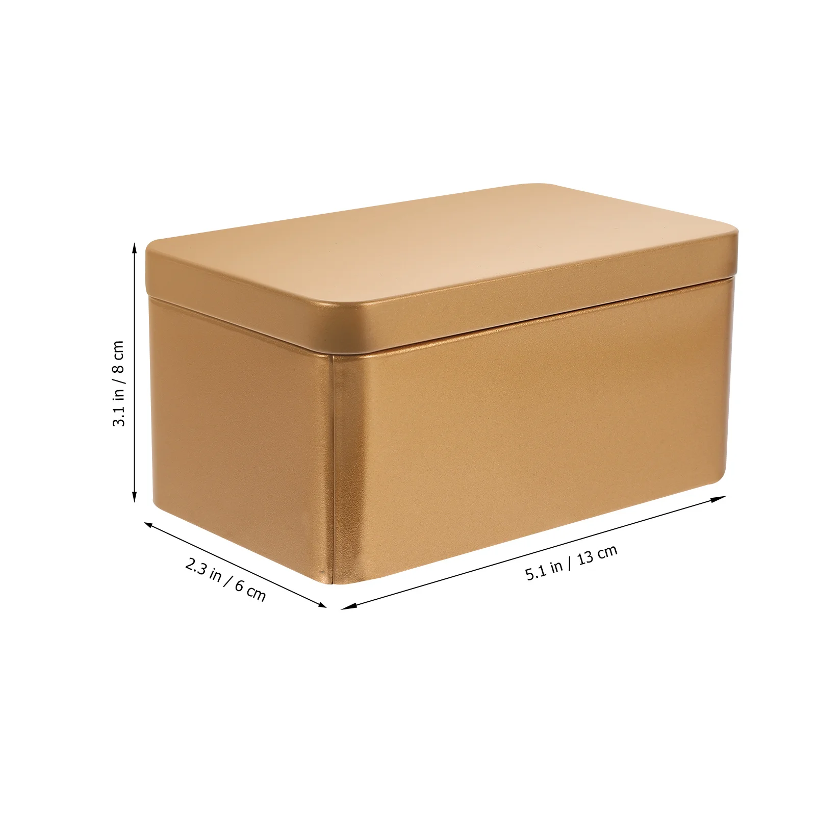 

2pcs Rectangular Box Lidded Tinplate Tea Case Large Capacity Storage For Tea Coffee Beans Dustproof Household Organizer Sundries