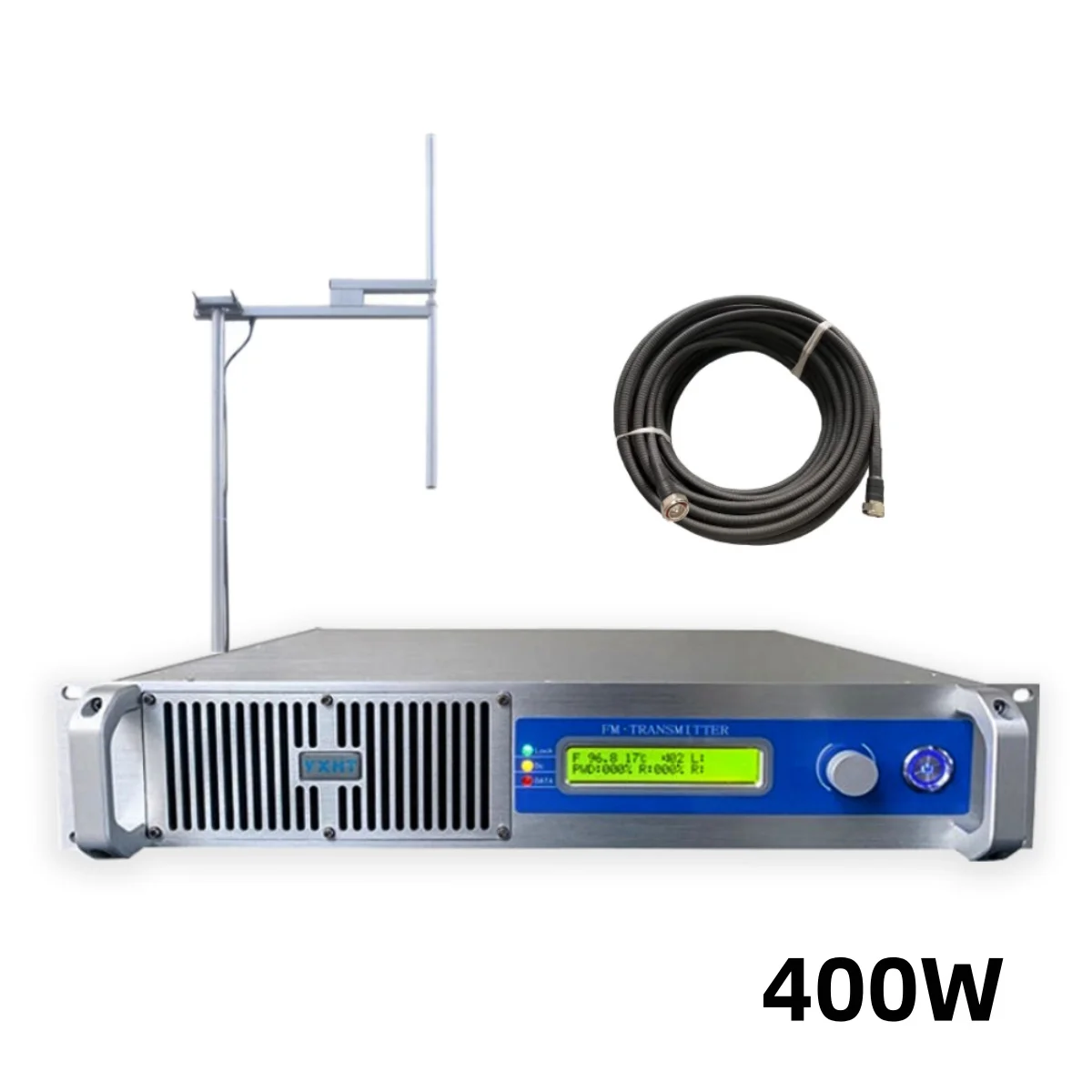 

YXHT-1： 400W FM Broadcast Transmitter+ 1-Bay Antenna + Cables with Connector Total 3 Equipments with Free Shipping