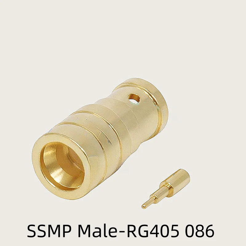 1pcs/LOT SSMP female welding RG405/086 semi flexible 2-wire 18G low standing wave right angle/straight connector image 2