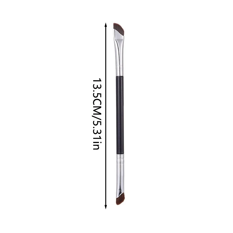 Fine Angle Flat Brow Brush Double Head Eyeliner Brushes Under The Eye Place Makeup Brush Precise Detail Eyeshadow Smudge Brush