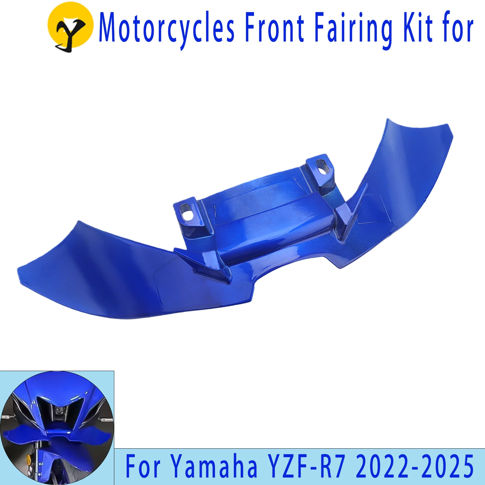 

For Yamaha YZF-R7 2022-2025 Motorcycle Front Wing Downforce Bare Bike Front Spoiler Fixed Wing Aerodynamic Frame Winglet