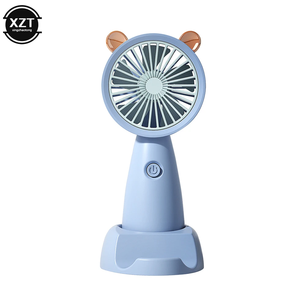 Handheld Mini Fan Portable USB Charging Convenient and Creative Cute Mini Fan with Phone Stand Mini Fan Wedding Gift Summer Cool