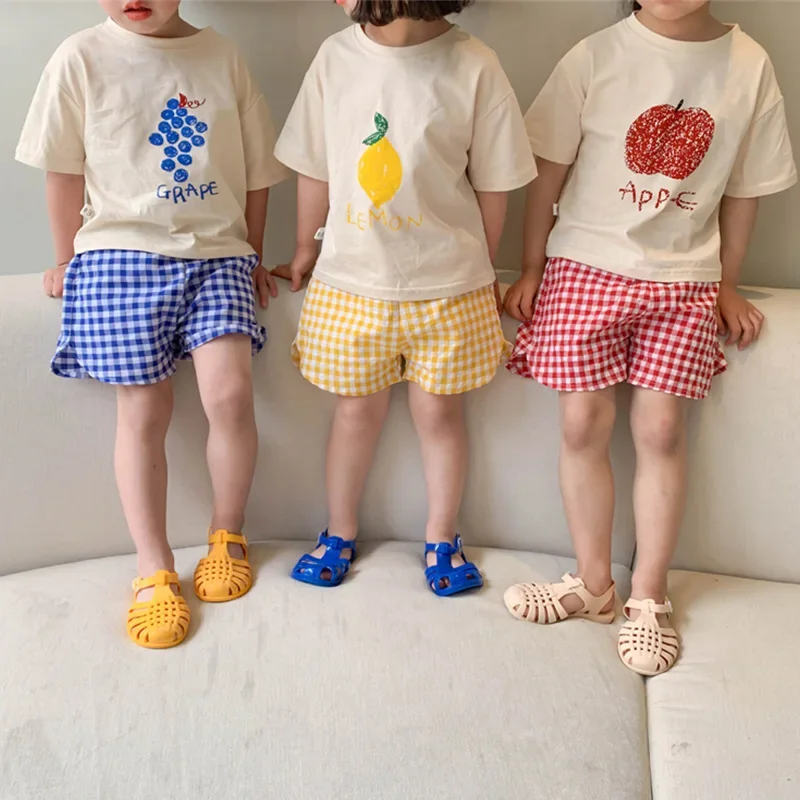 Toddler Cute T-shirts+Shorts Baby Girls Summer New Clothes Casual Two Pieces Suits Infantil Trendy Simple Thin Soft Tees Outfits