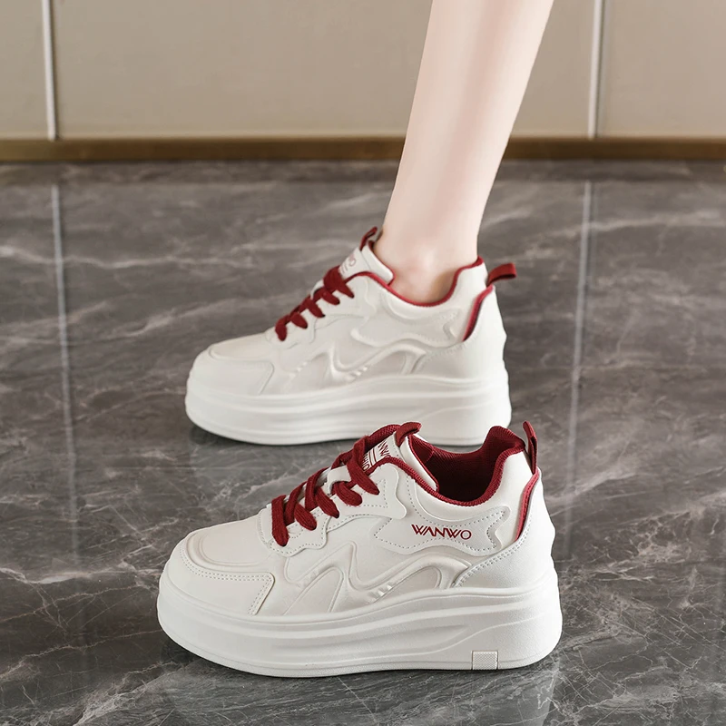 

Women's 6CM Platform Sneakers for Women Comfortable Walking Shoes Non Slip Rubber Sole Casual Fashion Breathable Footwear