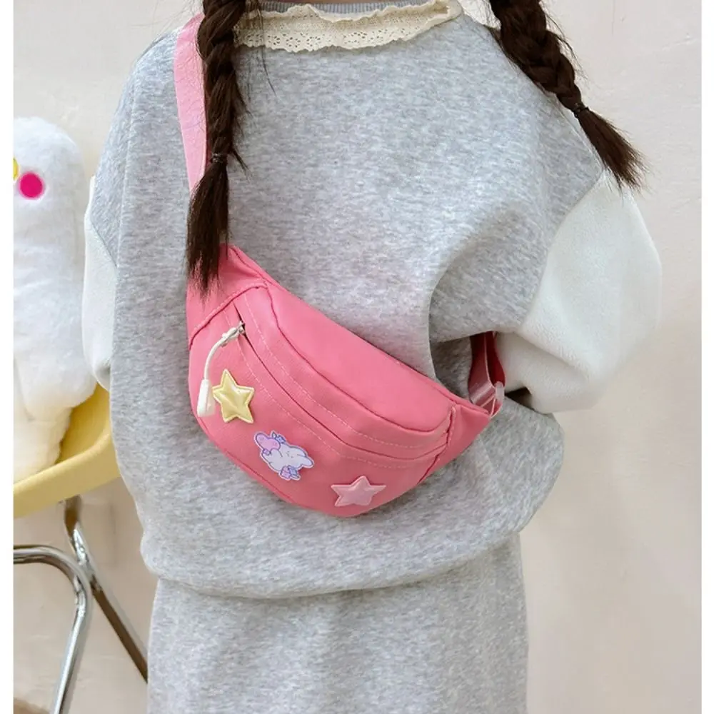 Women Waist Bag Kids Cute Star Fanny Pack Canvas Waist Pack Girls Kawaii Crossbody Purse