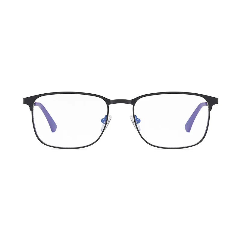 SHONEMES Anti Blue Light Square Glasses Metal Frame Business Optical Computer Eyeglasses for Men