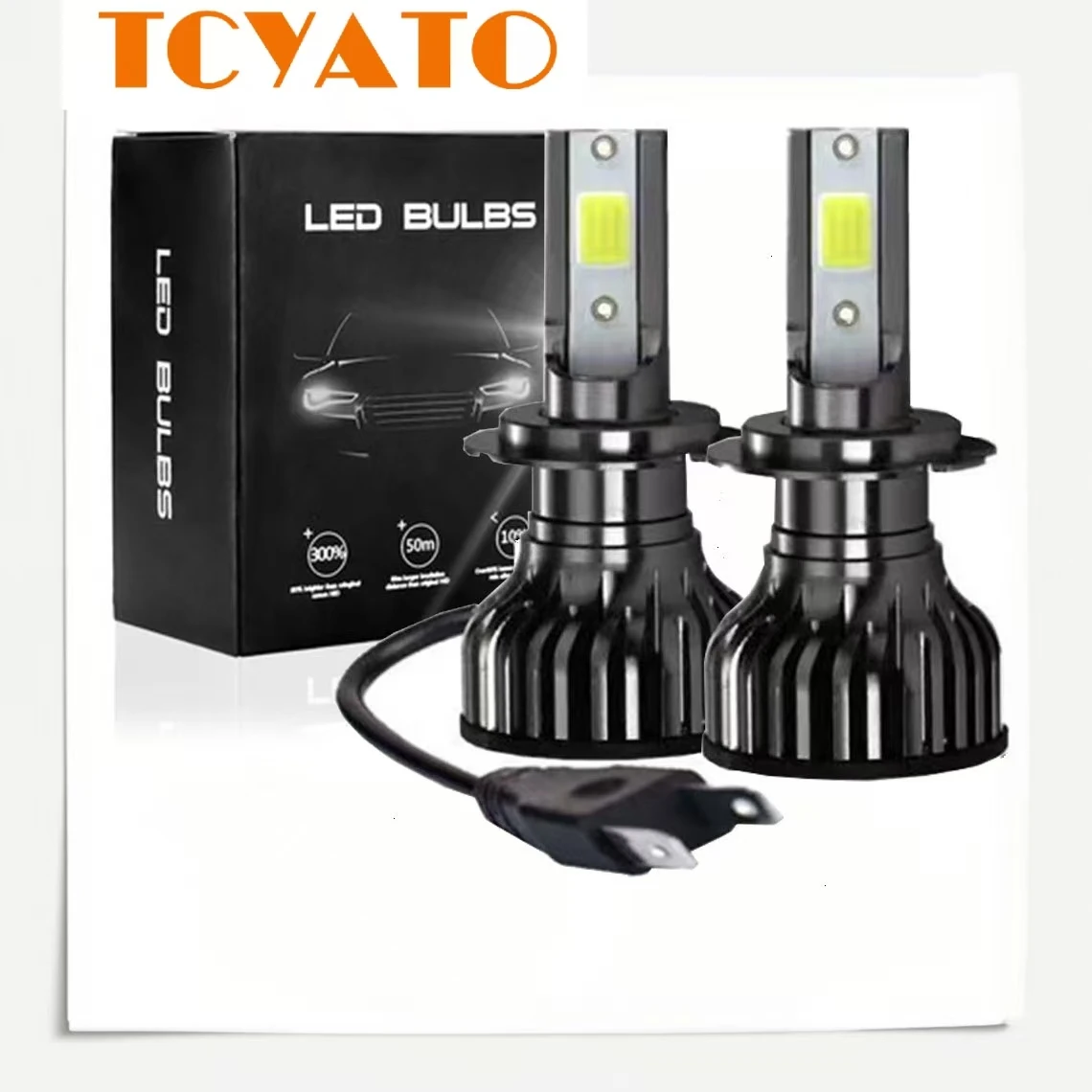 

TCYATO Mini H4 H7 Светодиодная лампа для автомобильных фар 12000LM 6000K H1 H3 H11 H13 9012 9005 HB3 9006 HB4 9007 Беговая авто противотуманная фара