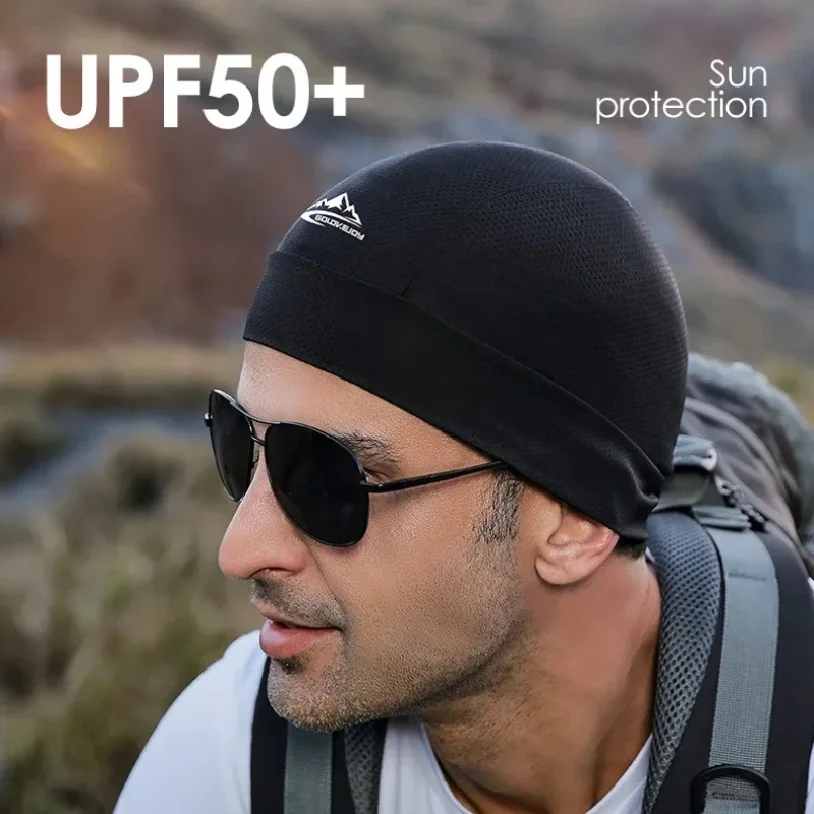 Motorcycle Cap Quick Dry Anti-UV Sports Hat Cooling Skull Cap Helmet Liner Sweat Cap Outdoor Bike MTB Running Hat For Men Women view 2