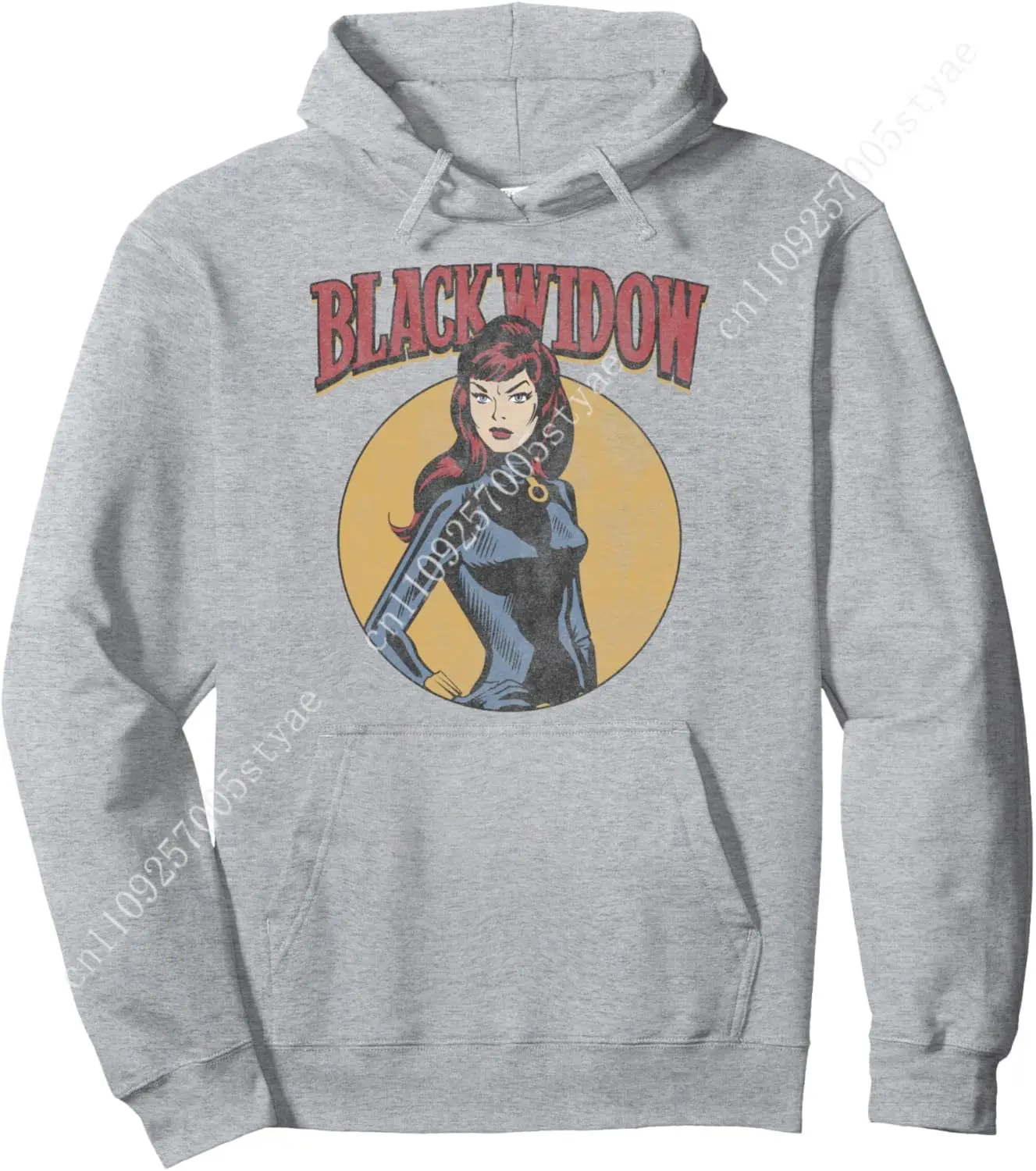 Marvel Black Widow Retro Circle Portrait Pullover Hoodie