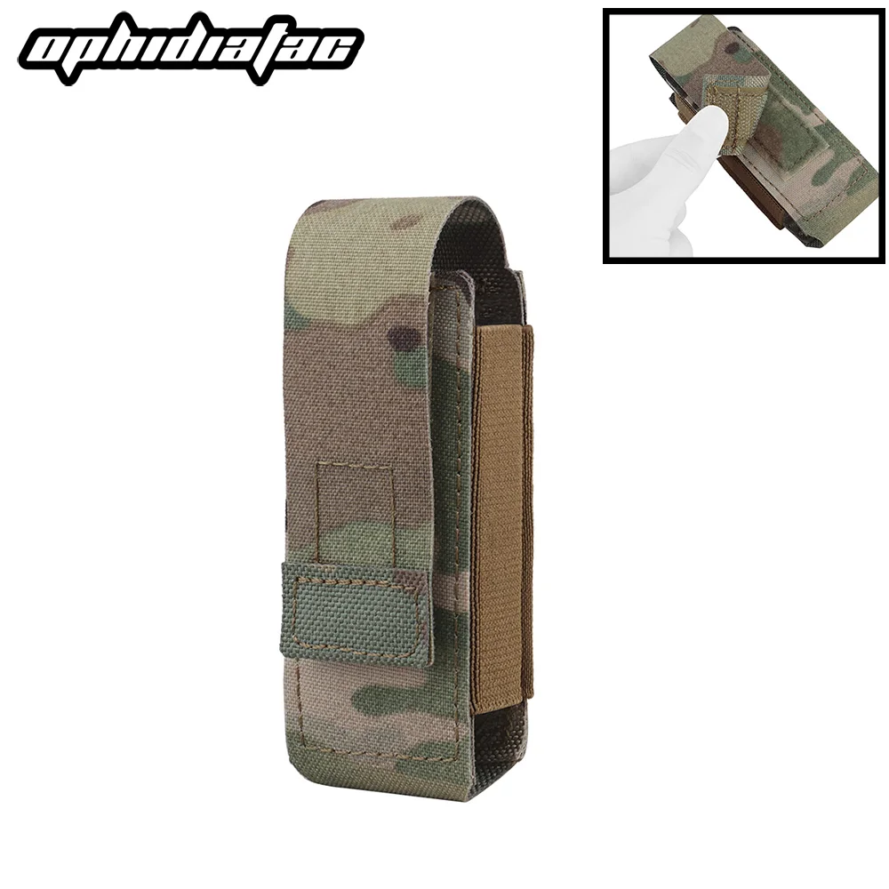 OPHIDIAN Molle Multi-Purpose Bag Elastic 9mm Magazine Flashlight Holder Pepper Spray Bag Hunting Vest Belt Accessories