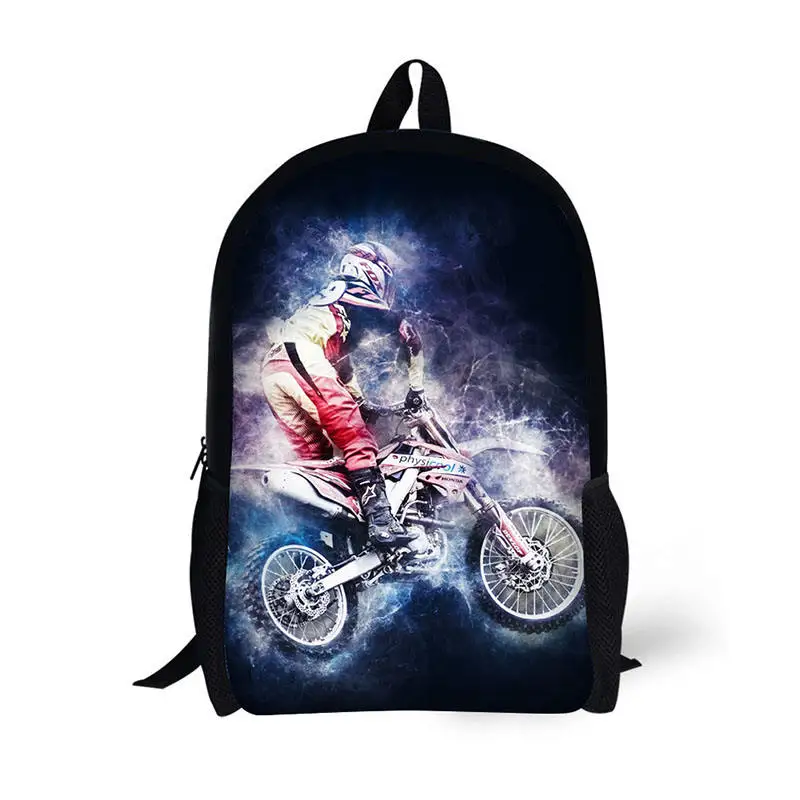 Dirt Bike Backpacks for Men Boys Cool Motorcycle Book Bags Travel Hiking Camping Daypack Kids Teens School Bag Laptop Daypacks