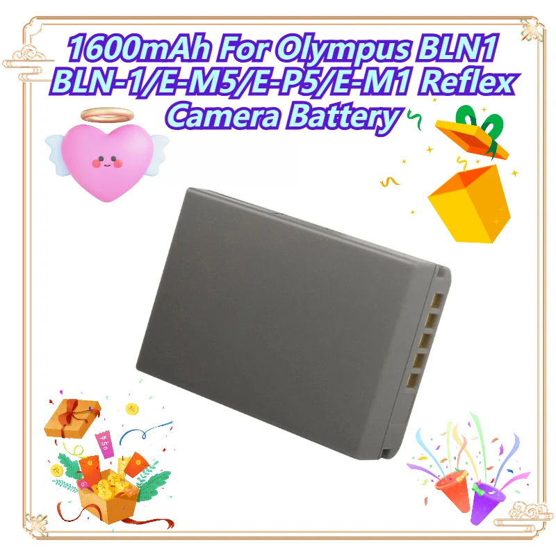 

1600mAh For Olympus BLN1 BLN-1/E-M5/E-P5/E-M1 Reflex Camera Battery