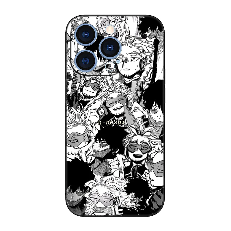 My Hero Academia Black Phone Case For Xiaomi Mi POCO F6 X6 Pro NEO 5G X5 X4 F5 M6 Pro X3 NFC M3 M5 M4 Pro F4 F3 GT Cartoon Cover