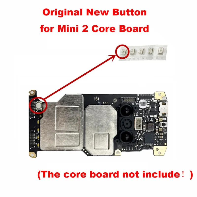 5 buah/10 buah tombol papan inti untuk suku cadang pengganti penekan tombol Motherboard DJI Mini 3