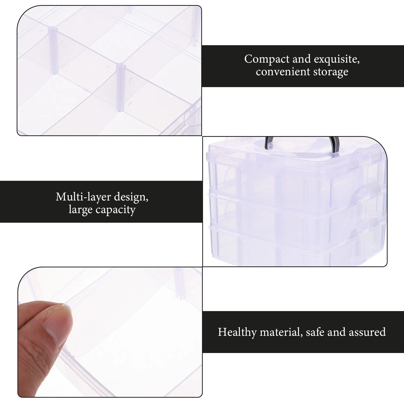 

Multi-Layer Storage Box For Washi Tape Paper Craft Organizer Dormitory School Desk Tabletop Container Supply