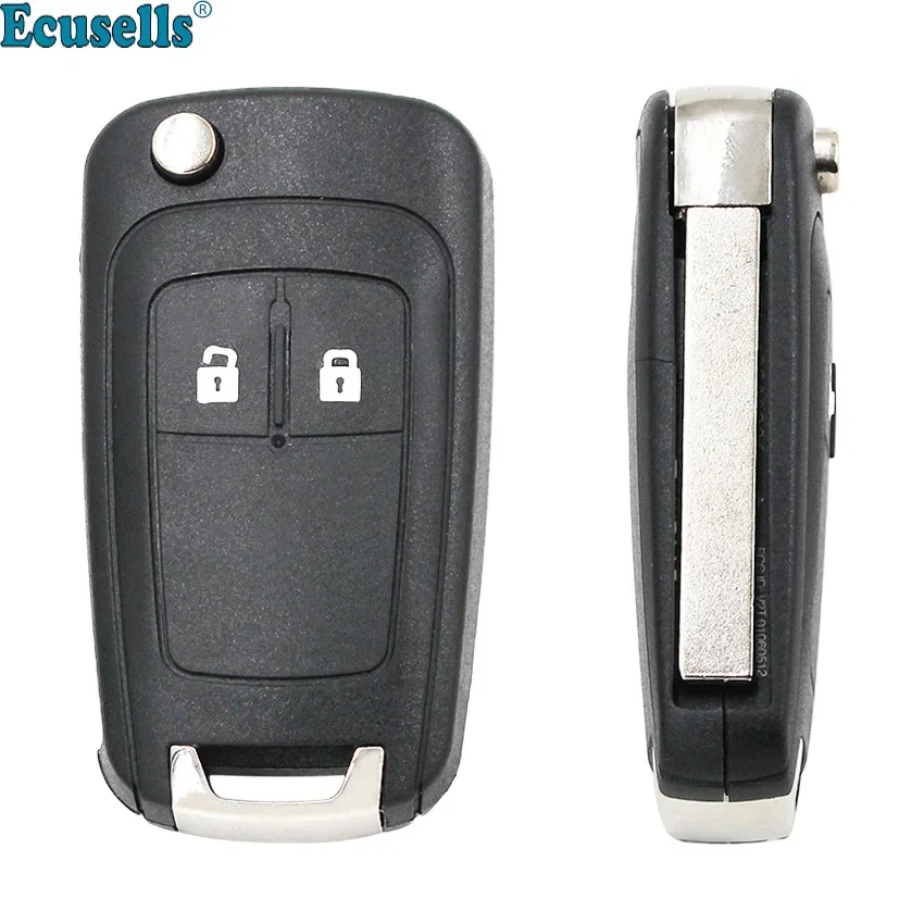 

Flip Folding Key Shell Case Fob 2 Button for Chevrolet Aveo Cruze Orlando Trax Uncut HU100 Blade