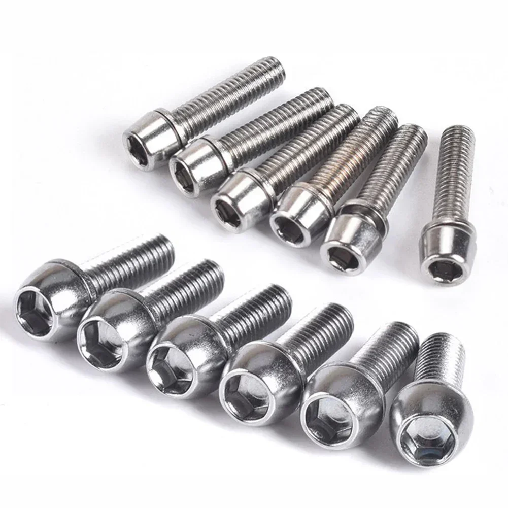 4pcs M5x20mm M6x20mm MTB Bike Bicycle Steering Handlebar Stem Screws Bolts Steel With Bike Stem Spacers Bicycle Components