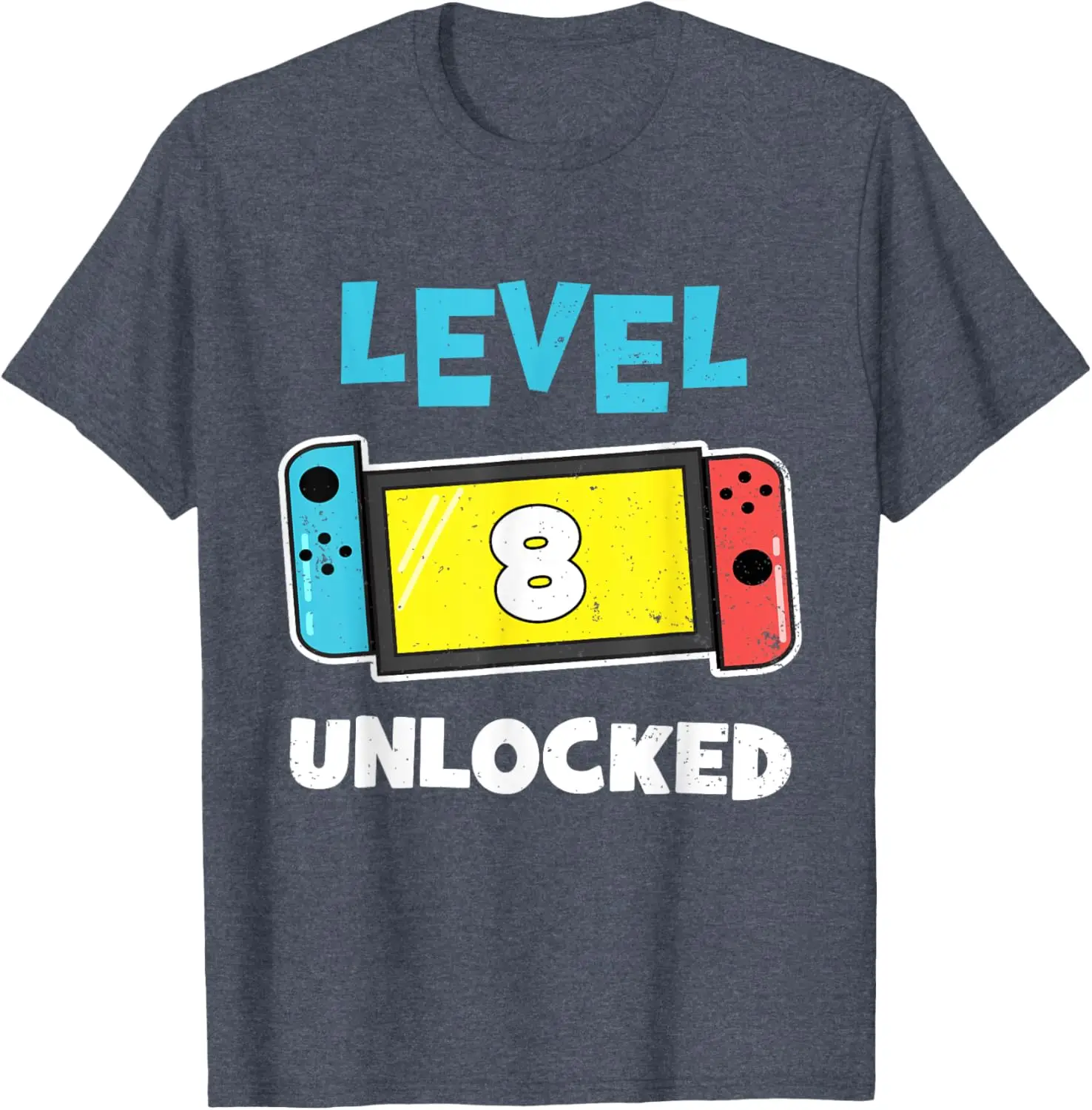 Level 8 Unlocked Gamer 8th Birthday Video Game Lovers T-Shirt Ventilate Men Shirts Adult Clothing Tees Streetwear