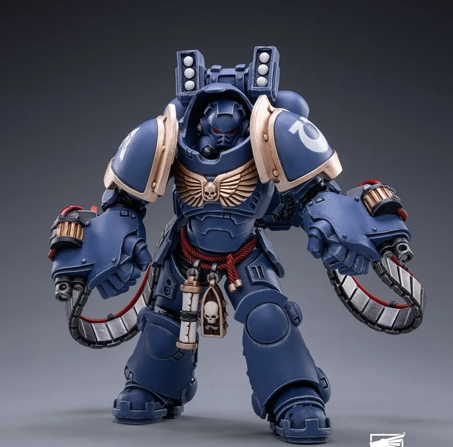 JOYTOY Warhammer 40K Action Figures 1/18 Ultramarines Aggressors Brother Mascius Model Toy Boy Gifts 3.75inch