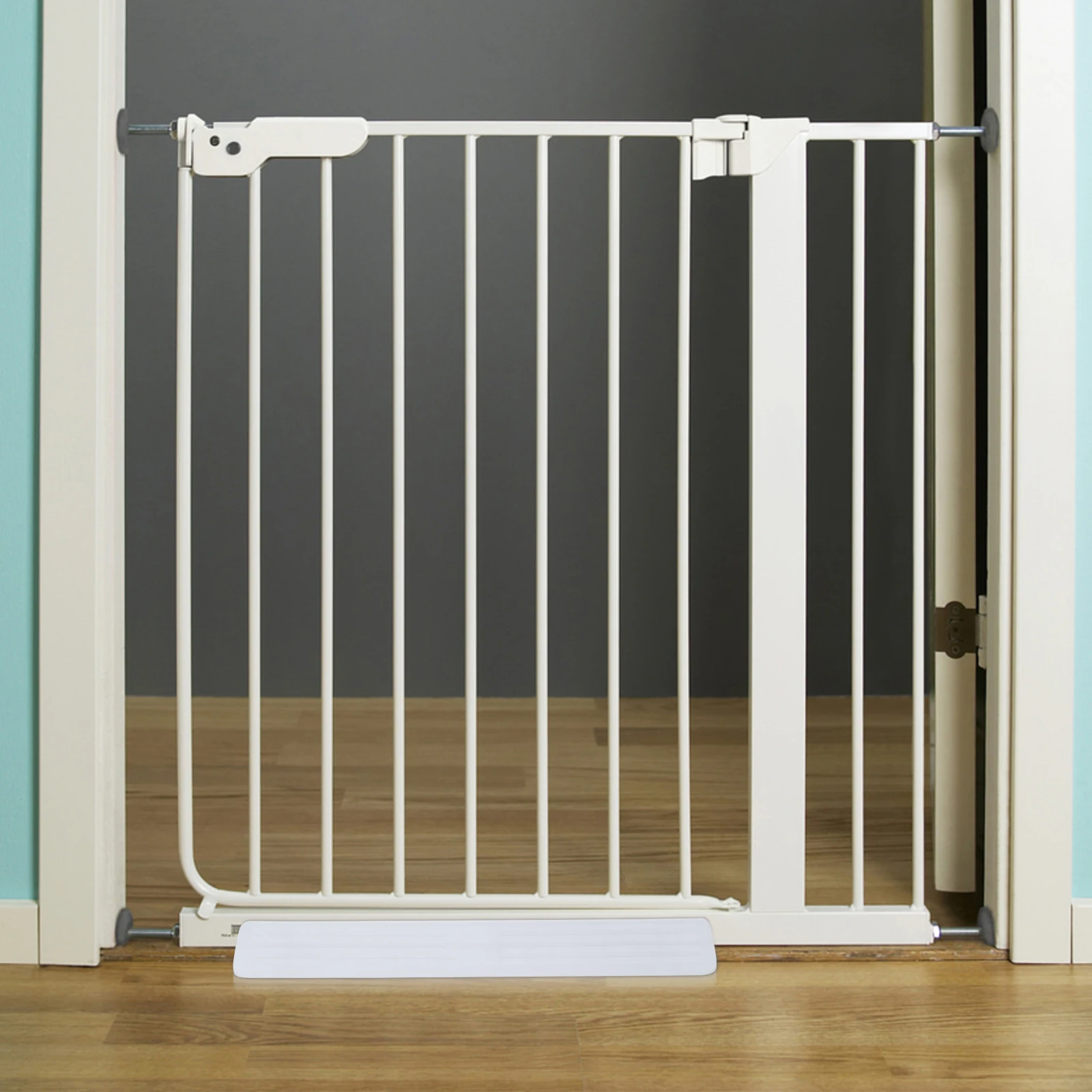 

Safety Door Rail Accessories Baby Gate White Stopper Anti-kick Pedal Plastic Fixing Fence Guardrail Fitting Pet Barrier Toddler