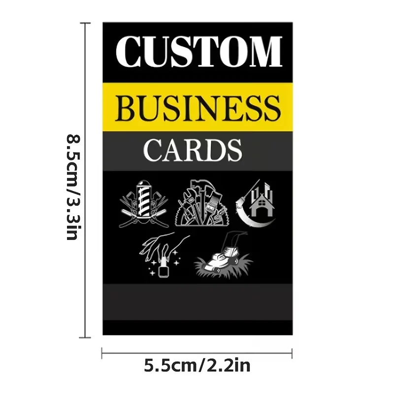 Custom Vertical Business Card Printing Design Your Own Matte Paper 10/30/50/100 Pcs Small Business Card Suitable