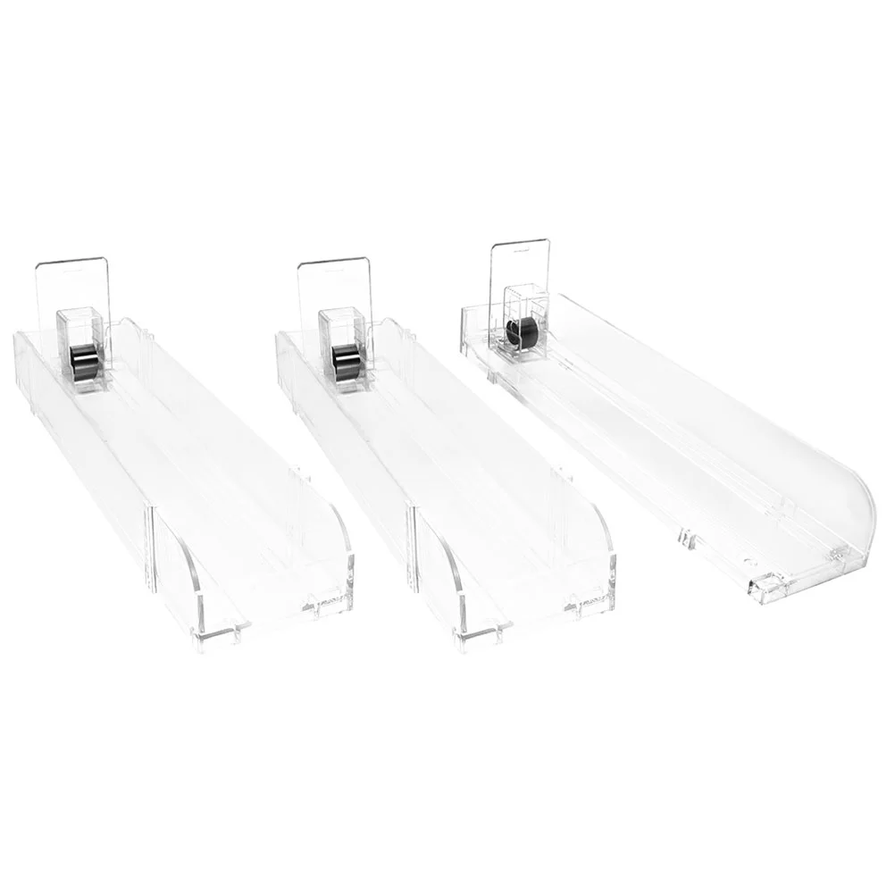 

3 Pcs Counter Automatic Cigarette Pusher Holder Paper Display Case for Retail Store