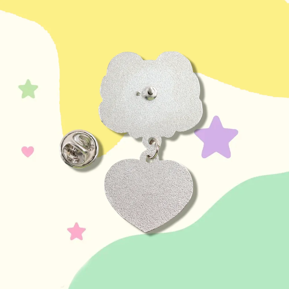 1pc Cute Healing Frog Brooch, Spanish Nursery Rhyme Quote Badge, Kawaii Soft Collectible Pin, Gentle Daily Outfit Accessory