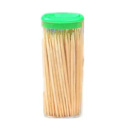 50Pcs/set Natural Bamboo Toothpicks With Box, Portable Disposable Tooth Picks Household Living Room Food Fruits Toothpicks