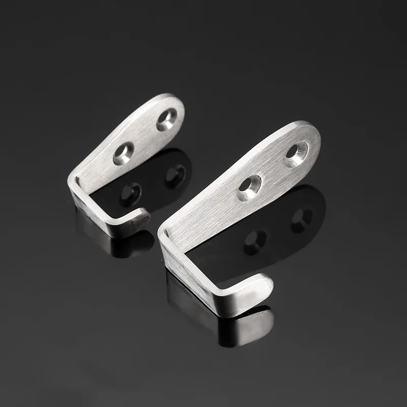 8/4 PCS Double Hole Hook Heavy Duty Stainless Steel Wall Hook Waterproof Sticky Hook Bathroom Hanging Towel Key Coat Bag