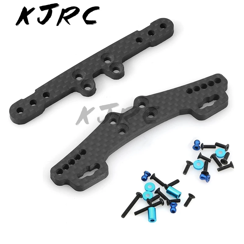 

Carbon Fiber Front and Rear Shock Tower Damper Stay 54452 54453 for Tamiya XV01 XV-01 1/10 RC Car Upgrade Parts Accessories