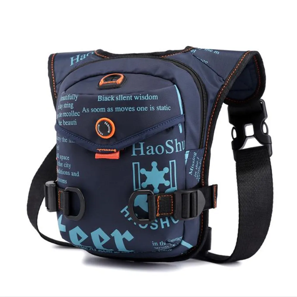 Bolsa de peito multifuncional masculina, Bolsa de perna de equitação ao ar livre, Mochila esportiva, Bolsa de cintura crossbody portátil