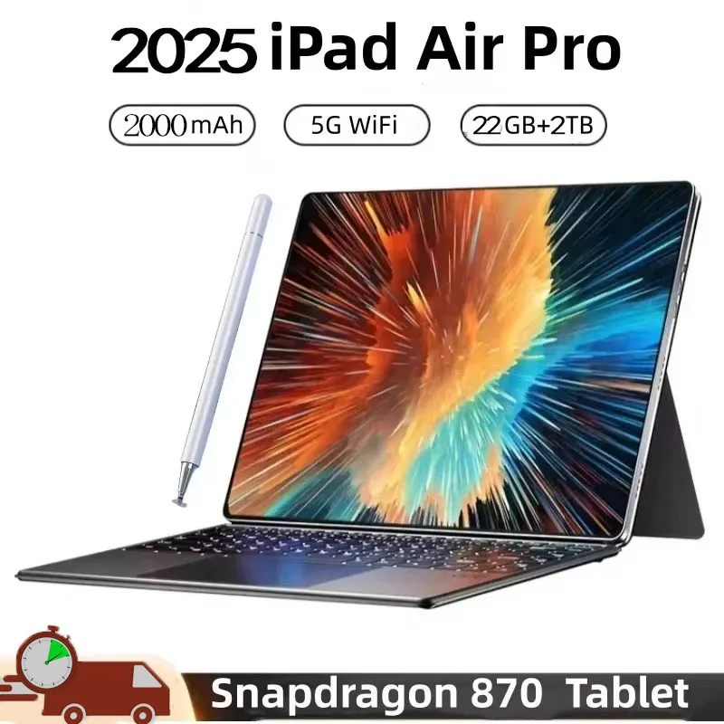 

Оригинальный планшет 2025 года, 11 дюймов, планшет iPad Air Pro, 22 ГБ, 2 ТБ, Android 14 Pad, планшетный ПК, телефон, многофункциональный планшет с двумя SIM-картами и Wi-Fi